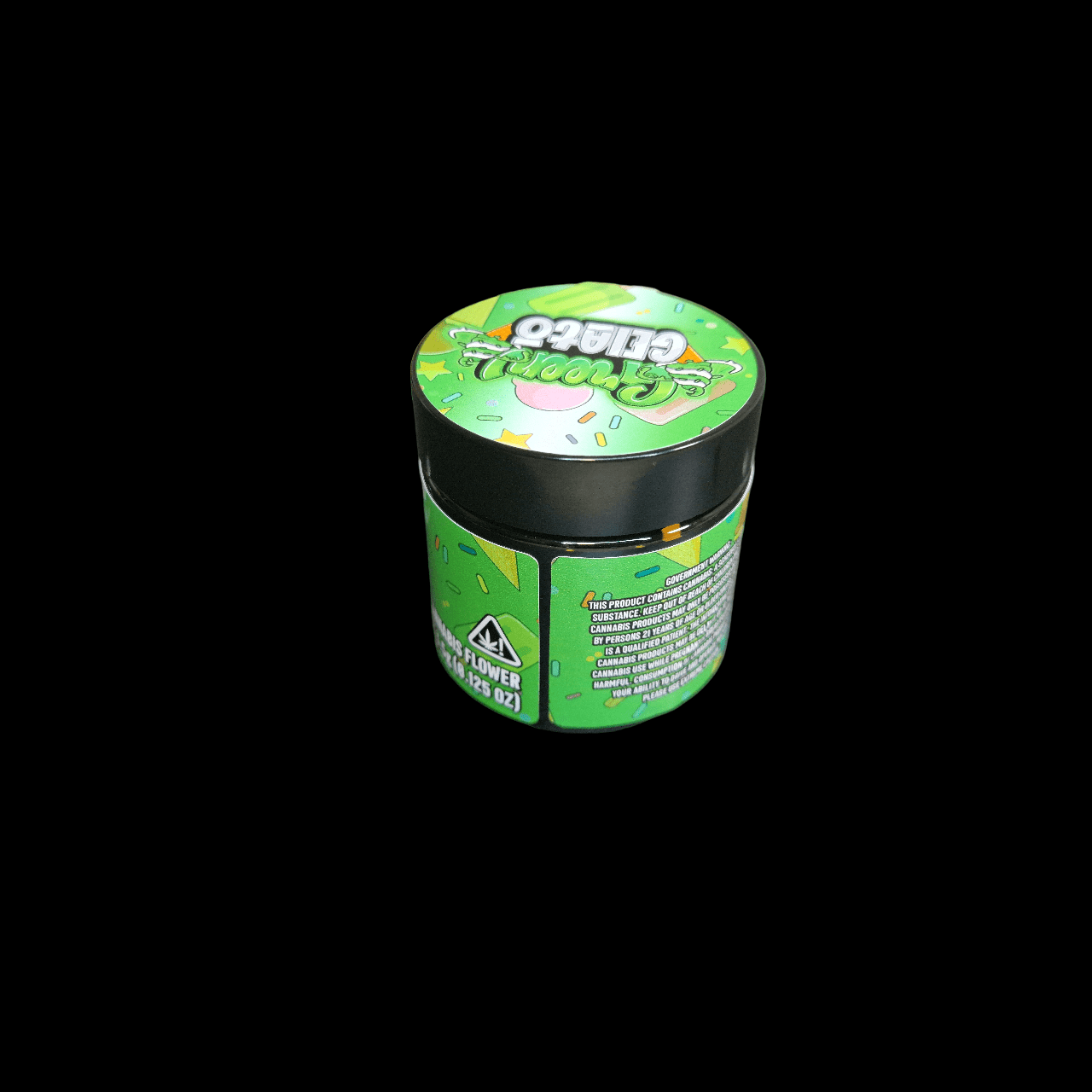 Designed Jar 60ml (3.5g) with Labels - Green Gelato