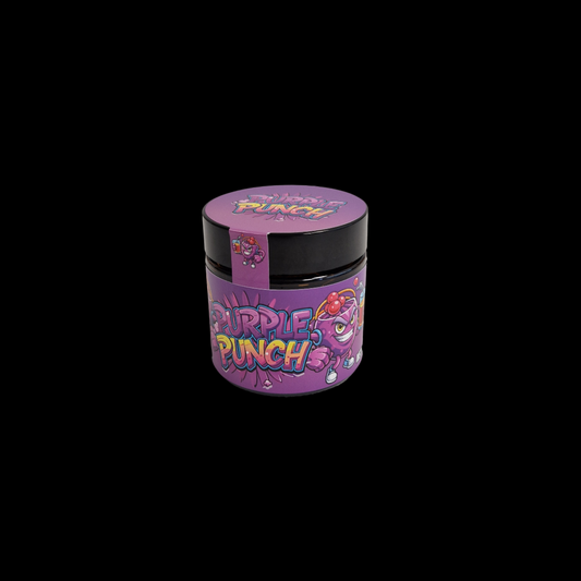 Designtes Glas 60ml (3,5g) mit Labels - Purple Punch