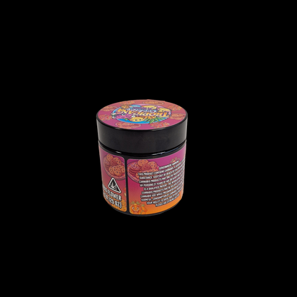 Designtes Glas 60ml (3,5g) mit Labels - Tropicana Cookies Purple