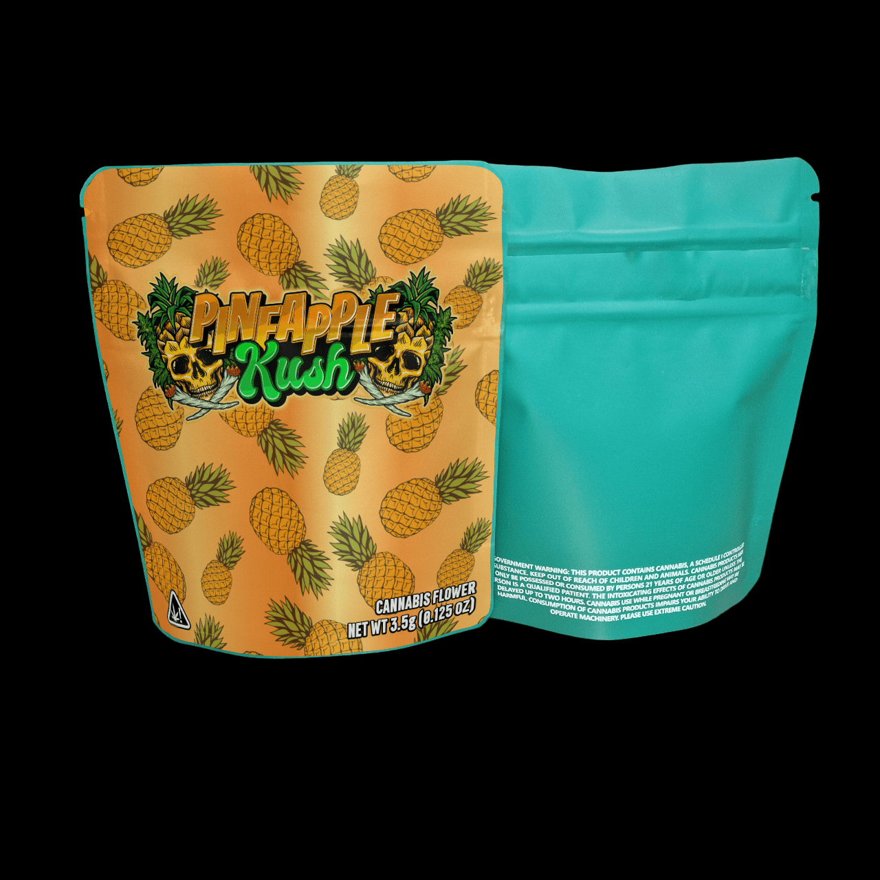 Designed Mylar Bags - Pineapple Kush