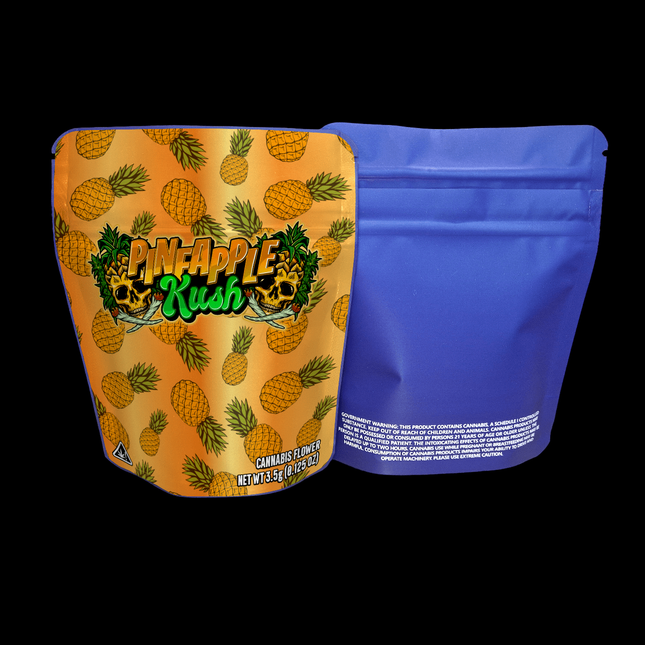 Designed Mylar Bags - Pineapple Kush