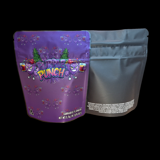 Designed Mylar Bags - Purple Punch