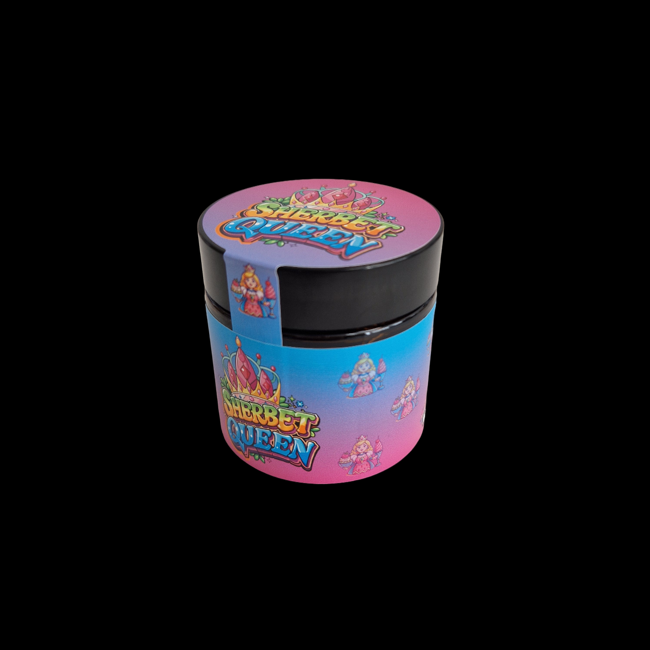 Designed Jar 60ml (3.5g) with Labels - Sherbet Queen