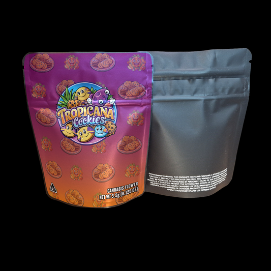 Designed Mylar Bags - Tropicana Cookies Purple